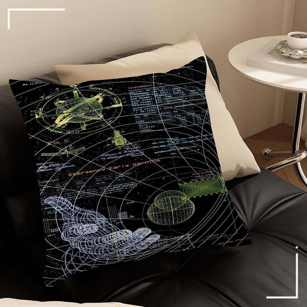 Vintage Space Astronomy Solar System Map Moon Pillow Cover Design Cushion Cover Decor Holiday Decorati