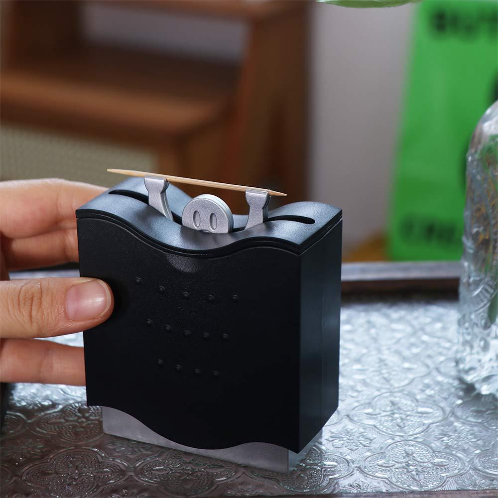 Weightlifting Posture Hercules Toothpicks Dispenser Semi-automatic Toothpick Box  Fruit