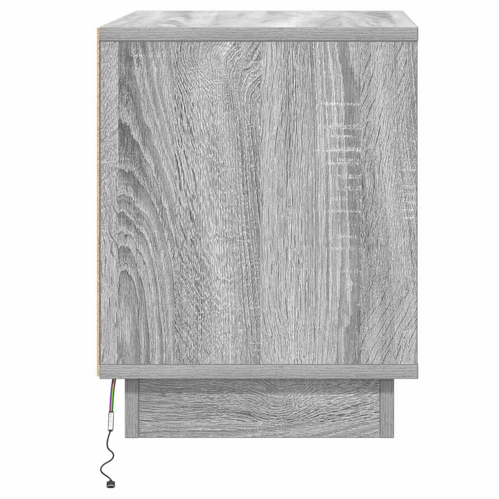 Nightstand Set (2 pcs) Gray 44 x 34.5 x 45 cm Engineered Wood