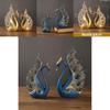 Modern Swan Pair Resin Sculpture For Office Living Room Decorative Display