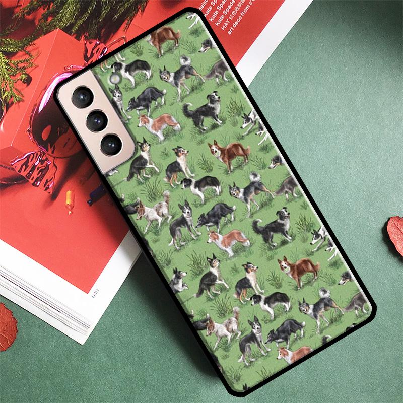 Border Collie Dog Phone Case For Samsung Galaxy S25 Ultra S9 S10 S20 S21 S22 S23 Ultra Plus S24 FE Back Cover
