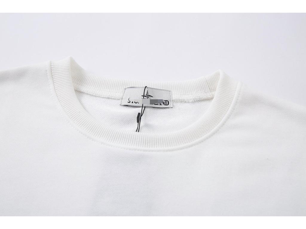 Cross ClassicSTONE Solid Round Neck Badge Long Sleeve Unisex Hoodie