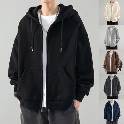 Men's Autumn And Winter Solid Color Long Sleeve Sports Casual Sweater Top