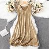 New women's clothing summer short-sleeved short skirt V-neck spring and summer dress is hot-selling