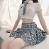 Erotic Student JK Uniform Lolita Sexy Lingerie Temptation Japanese SchoolGirl Costumes Pleated Skirt Women Anime Cosplay