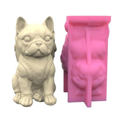 Mucegai unic din silicon Forme 3D pentru flori Forme drăguțe pentru suport pentru pix în formă de câine pentru suculente și suport pentru stilou