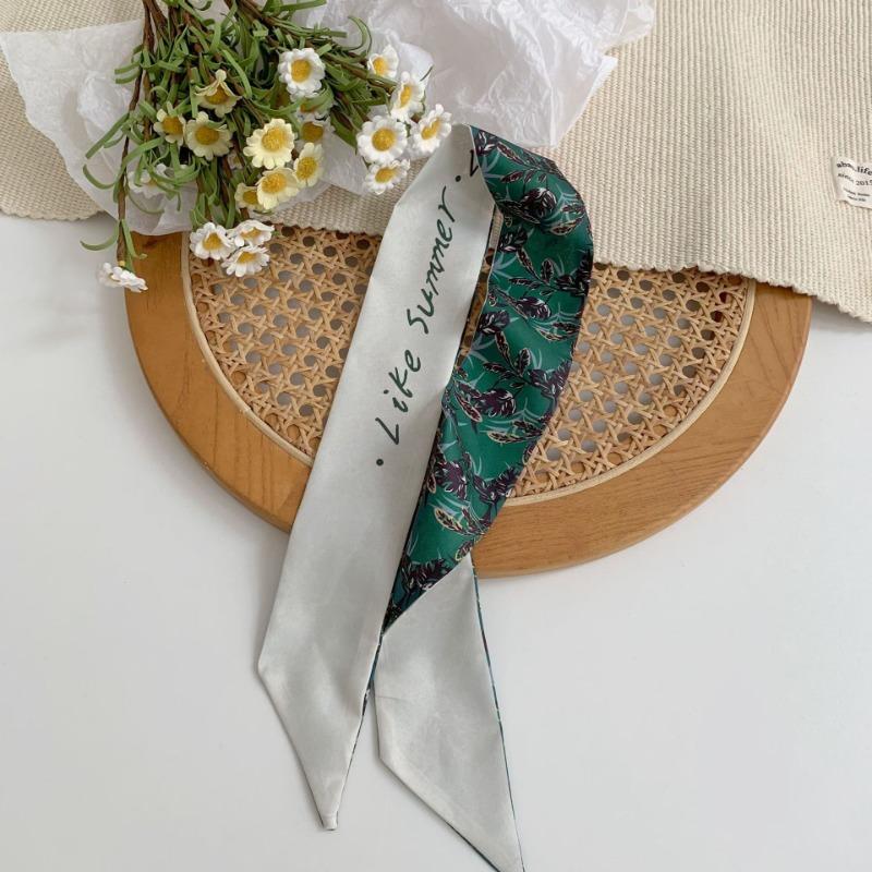 Silk Scarf, Long Strip, High-end New Shirt, Scarf, Tied Bag, Ribbon, Floral Headscarf, Headband, Tied Hair Streamer.