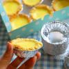 100pcs Reusable Aluminum Foil Baking Cups Egg Tart Pan Cupcake Case Tar Cake Mold Bakewares with Tin Barbecue Seasoning