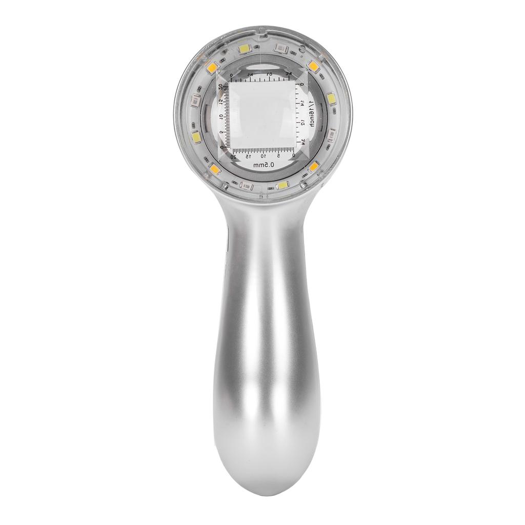 30X Handheld Magnifier LED Lighted Rechargeable Magnifying Glass for Jewelry Calligraphy Inspection 4 Lighting Modes