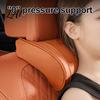Washable PU Leather Neck Protector Memory Foam Car Pillow/Backrest Breathable Cover with Adjustable Auto Pad Elastic Strap Relieve Fatigue