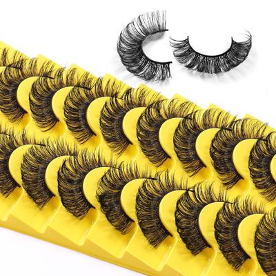 10 Pairs Natural False Eyelashes Fake Lashes Long Makeup 3D Mink Lashes Extension Eyelash Mink Eyelashes For Beauty