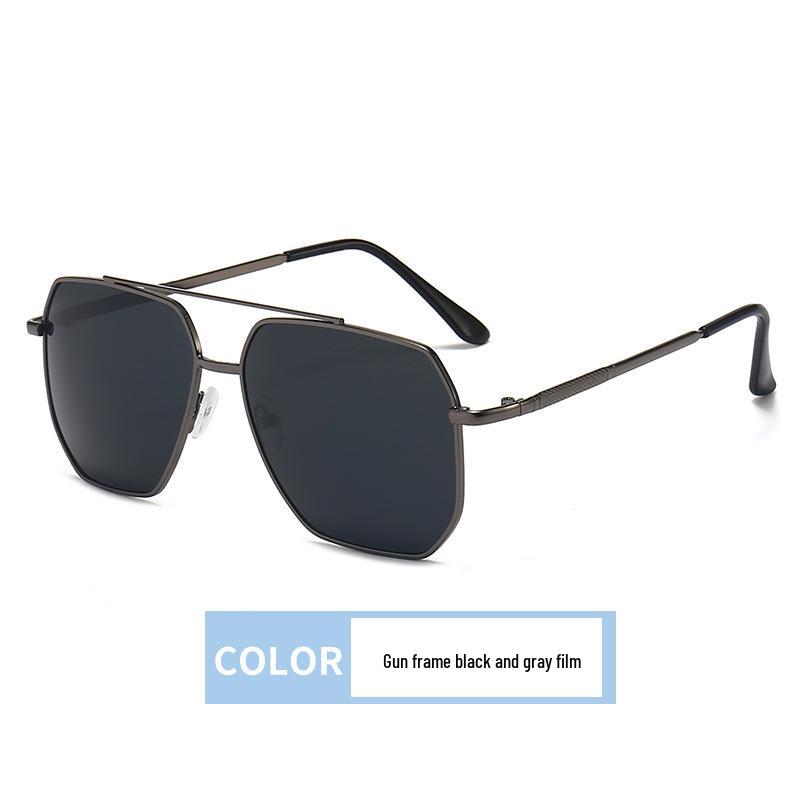 Men's Retro Double-Beam Sunglasses for Driving, Fishing, and Casual Wear