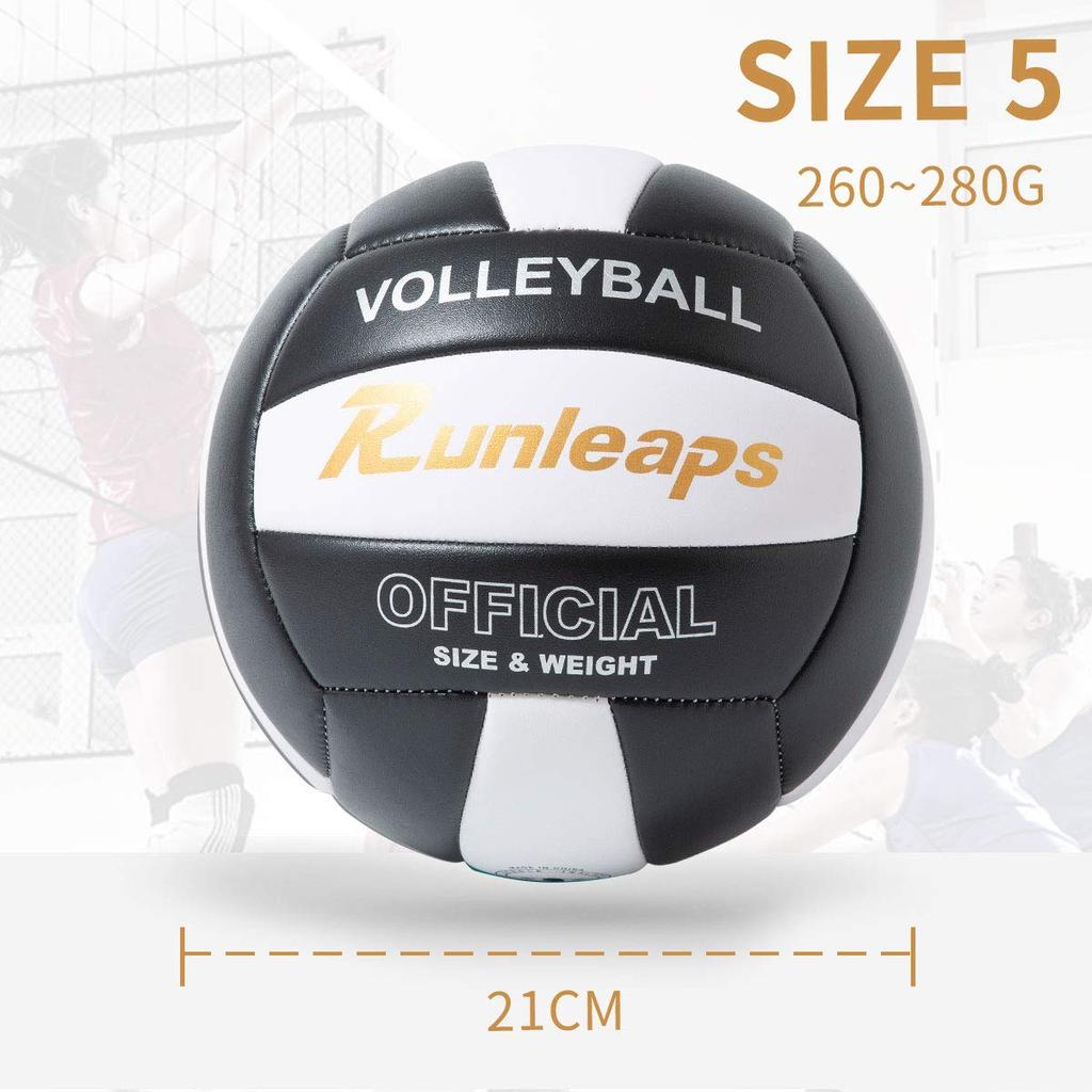 Runleaps Beach Size 5 Practice for High School Middle School and Beginners Volleyball, Volleyball, Soft, Ball, Lightweight, Waterproof, Indoor/Outdoor