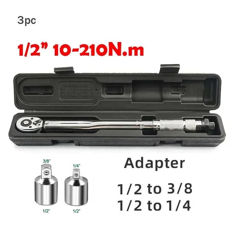 

1/2 Inch Drive 10-210Nm Micrometer Adjustable Torque Wrench Spanner Hand Tool High Quality For Car Bicycle Motorbike Use