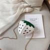 Strawberry Chain Shoulder Bag Childrens Fruit Bag Zipper Design Material Pu