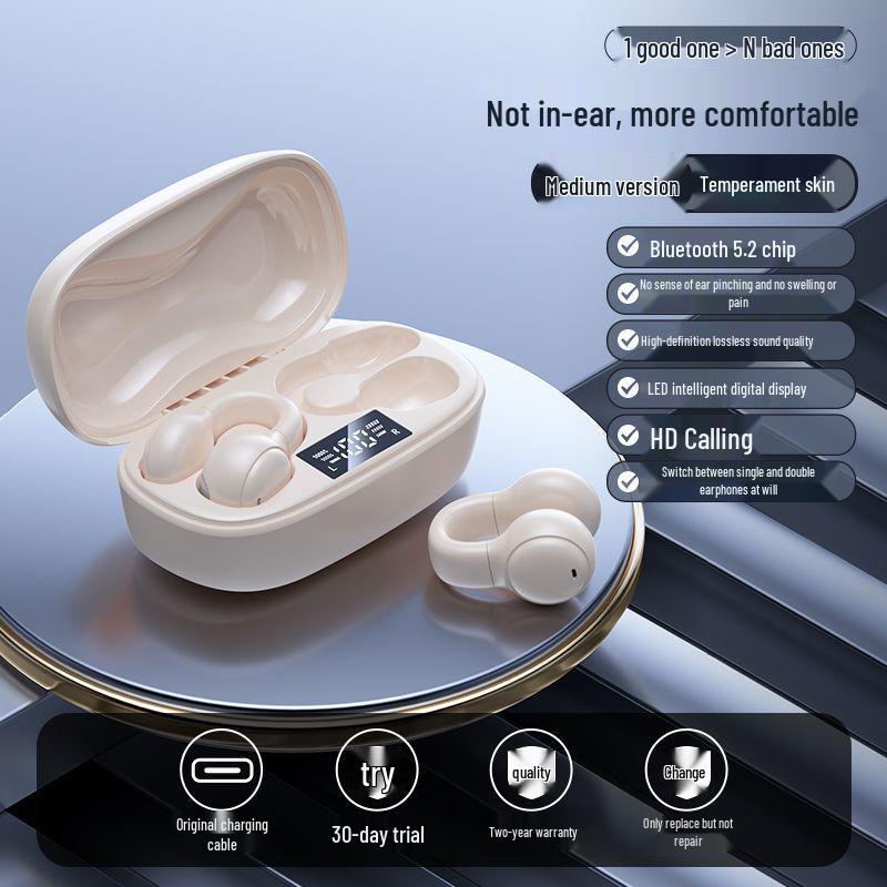2025 Wireless Ear-Clip Bluetooth Headphones: Binaural, High-Value, Superb Sound, Extended Battery Life