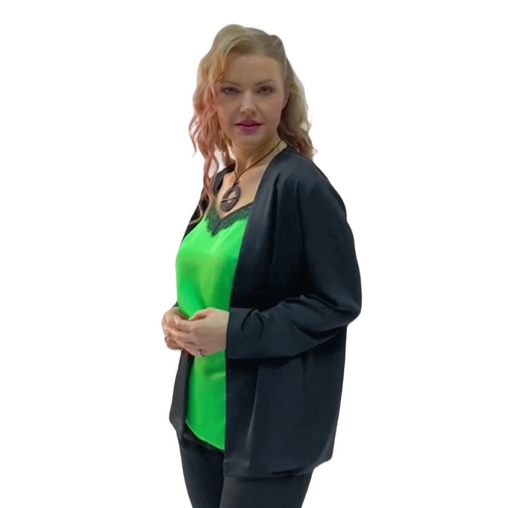 Fierte Kurtka damska w dużym rozmiarze Lm15080 bez guzików bez podszewki