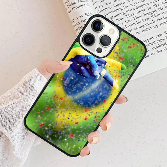 Brazil Brazilian Flag Art Phone Case Cover For iPhone 17 Air 15 16 11 13 14 Pro Max 12 Plus Max Fundas