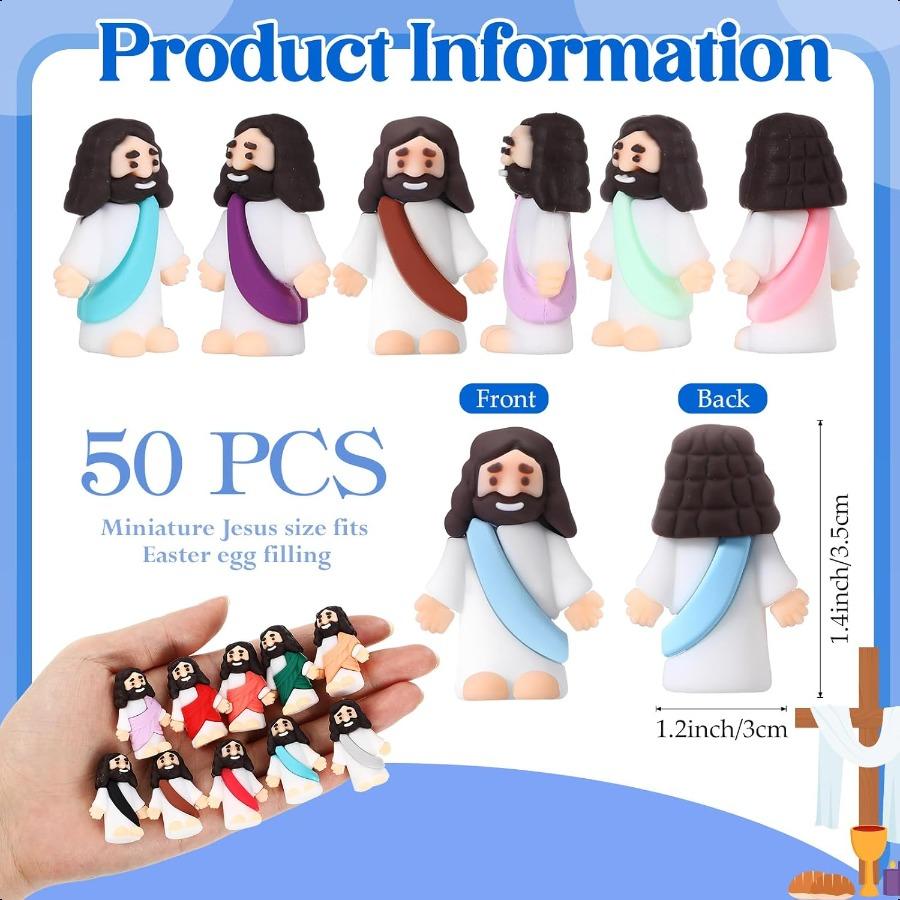 

Bememo 50 Pcs Little Jesus Figures Jesus Toys Figurines to Hide and Seek Religious Party Favors for Church Sunday School Easter United States
