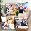 Anime S-SHIROBAKO Pillow Case Home Decor Throw For Sofa Bed Car Room Decor Gift Idea