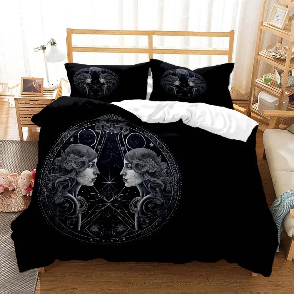 Personalized constellation print quilt cover soft and comfortable  comforter bedding sets  Complete size Customizable