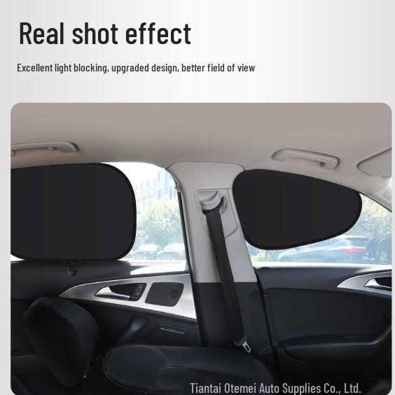 Multi-functional Nylon Car Side Window Sunshade with Suction Cups for Sedans - All-way Installation 44x36CM - Variant A