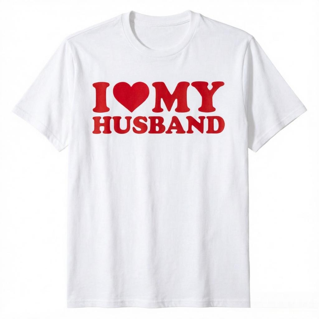 I Love My Husband TShirt IHeartMyHusband Clothes Unisexs Fashion Hubby Tee Tops HusbandGifts Short Sleeve Streetwear Outfits