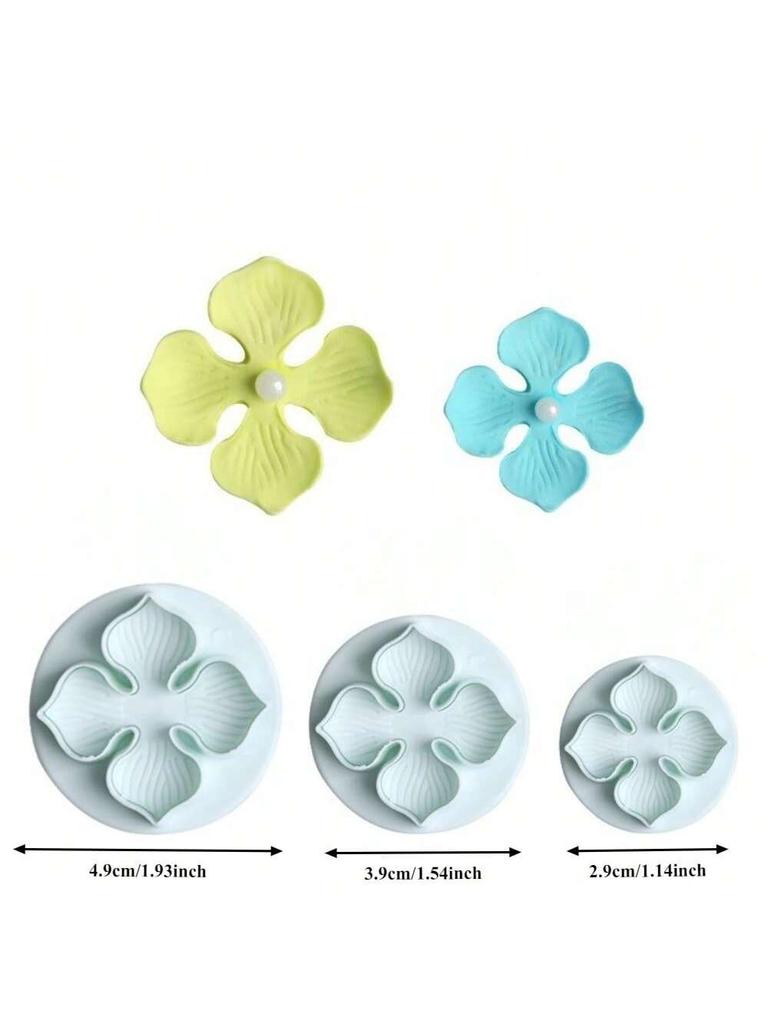 3/4 Pieces Peach Blossom Shape Biscuit Cutters Cookie Stamps Plunger Cutter Fondant Molds Embossing Spring Mold Baking Tool