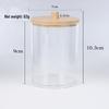 Diamond Pattern Cotton Pad Organizer with Wooden Lid - Multi-Purpose Desktop Storage Box
