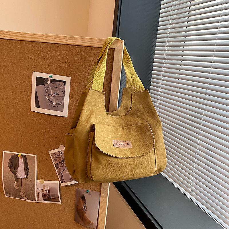 New Canvas Bag Sweet Soft Girl Shopping Handbag Trend Niche Design Women's Shoulder Bag