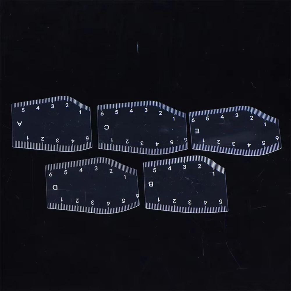 5Pcs Transparent Eyebrow Mapping Ruler Flexible Rulers Instant Brow Shaper  Beginners