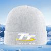 Logo de course TT Isle of Man Chapeau tricoté unisexe pour homme et femme Bonnet Casquette Pull Hiver Thermique Chaud Noël Extérieur Vélo Randonnée Sk