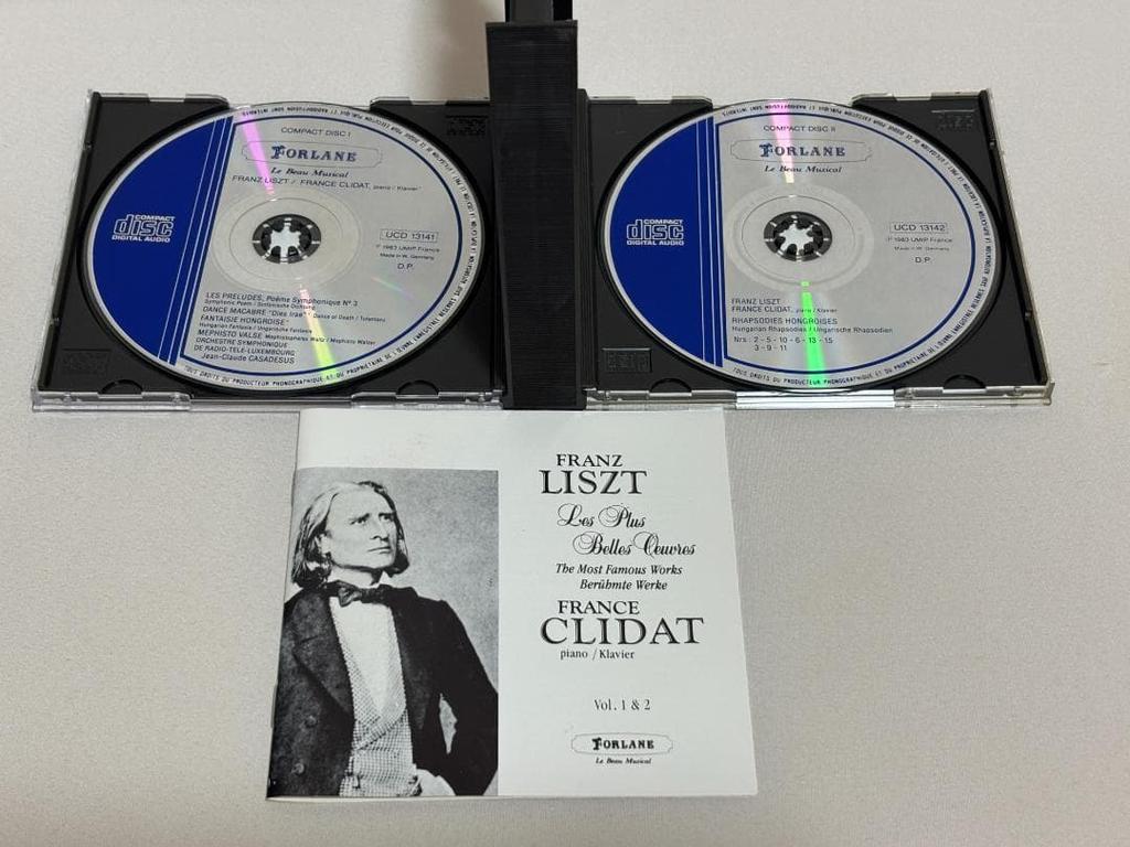 [USED] 2CD France Clidat Liszt/Piano Works Conducted by Casadesus S18
