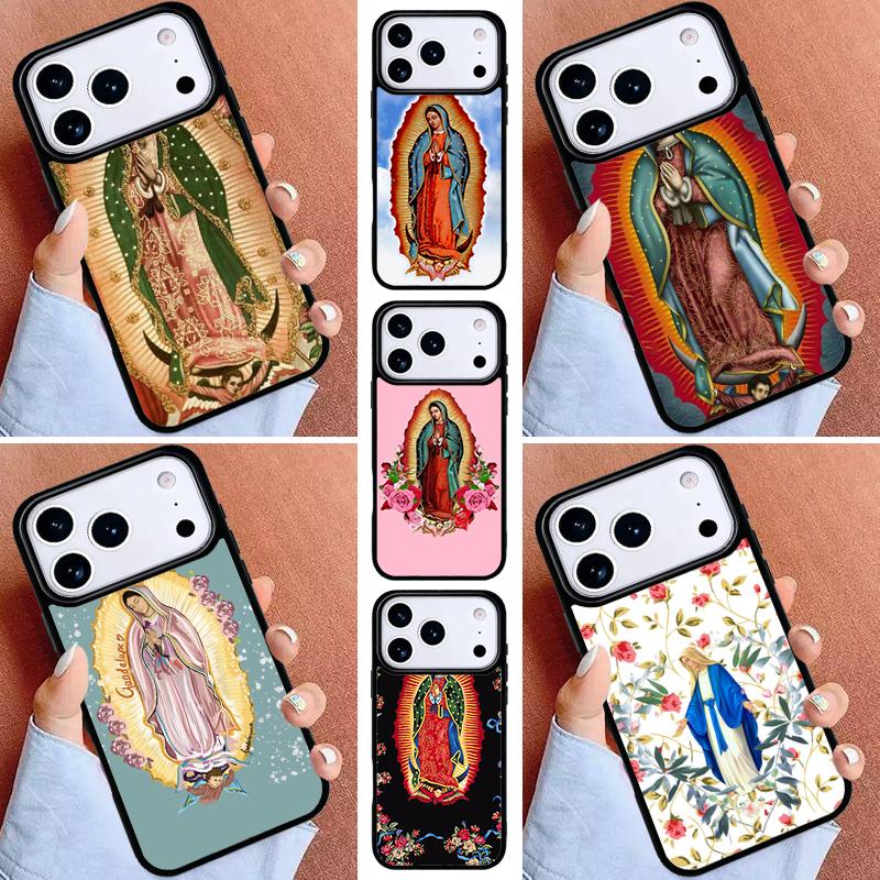 Virgin of Guadalupe Phone Case for iPhone 17ProMax 12 13 14 15 16e 17 Pro Max Plus Air Cover