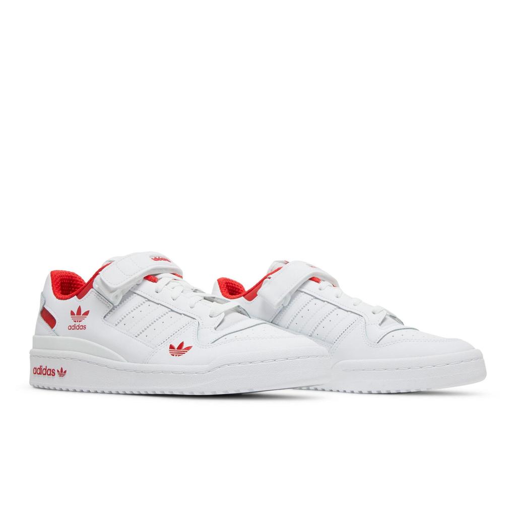 adidas Forum Low 'Cloud White Red' (Unisex) Cloud White / Red / Cloud White Skate Shoes H01674