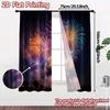 Set Of 2 Contemporary Flat Printing Curtains Without Rod Firework Bloom Popular Polyester Gifts Curtain