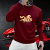2026 Year of the Horse Men's Red Hoodie - Zodiac New Year Edition, Stylish and Prosperous