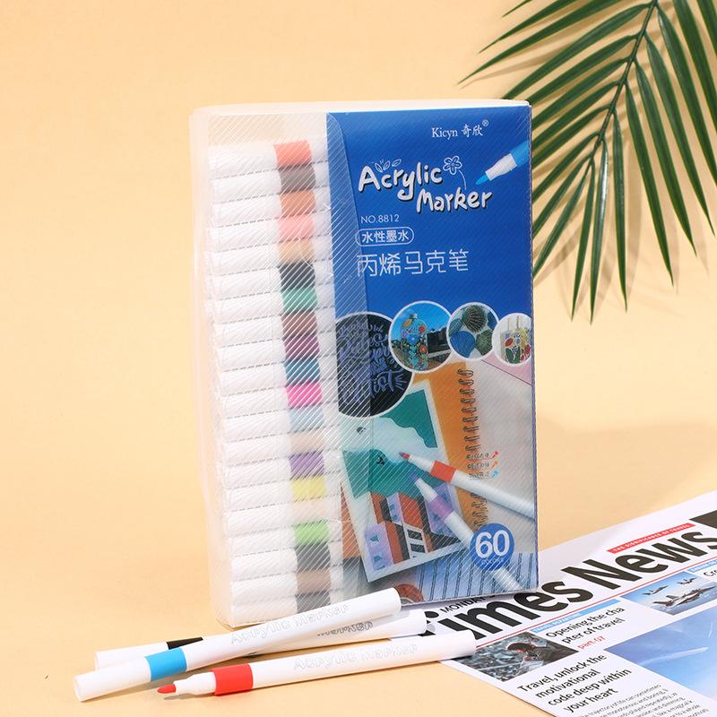 Acrylic Water-Based Marker, Primary School Art Watercolor Pen, Colorless And Stackable Children'S Drawing Color Pen