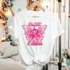 Her Fight Is Our Fight Boxing Glove Tee Pink Ribbon Breast Cancer Awareness TShirt Unisex Women Unisex Short Sleeve Graphic Tee