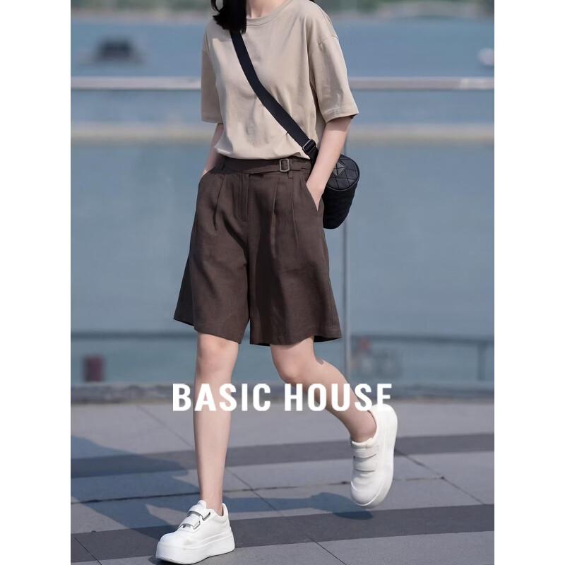 Basic House Women s Tencel Wide-Leg Casual Shorts 2XL