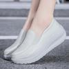 Women's Shoes Leather Sneakers Outdoor Female Casual Shoes Slip On Work Shoes Soft Vulcanized Shoe Plus Size Wedges Single Shoe