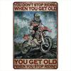 Vintage Retro Motorcycle Tin Sign Metal Wall Art Decor for Home Garage Man Cave Bar Cafe 20x30cm