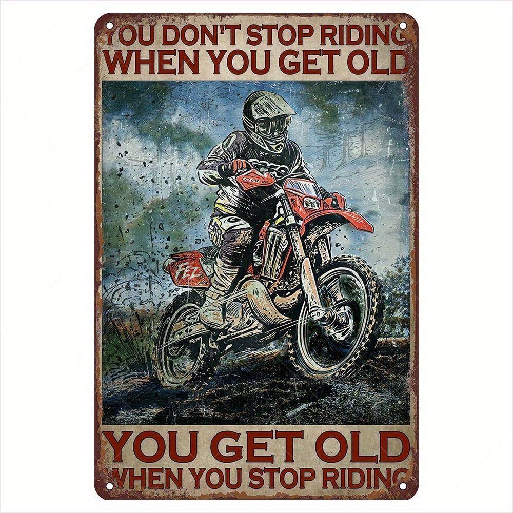 Vintage Retro Motorcycle Tin Sign Metal Wall Art Decor for Home Garage Man Cave Bar Cafe 20x30cm