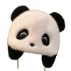 Touca de Inverno para Ciclismo Forma de Panda Touca Quente Espessa Modificação do Formato do Rosto À Prova de Vento Proteção de Orelha Touca de Pelúcia