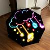 1pc Neon Cloud Galaxy Decor Umbrella with Plastic Handle,Suitable for All Seasons Home Travel Outdoor UmbrellaDD730