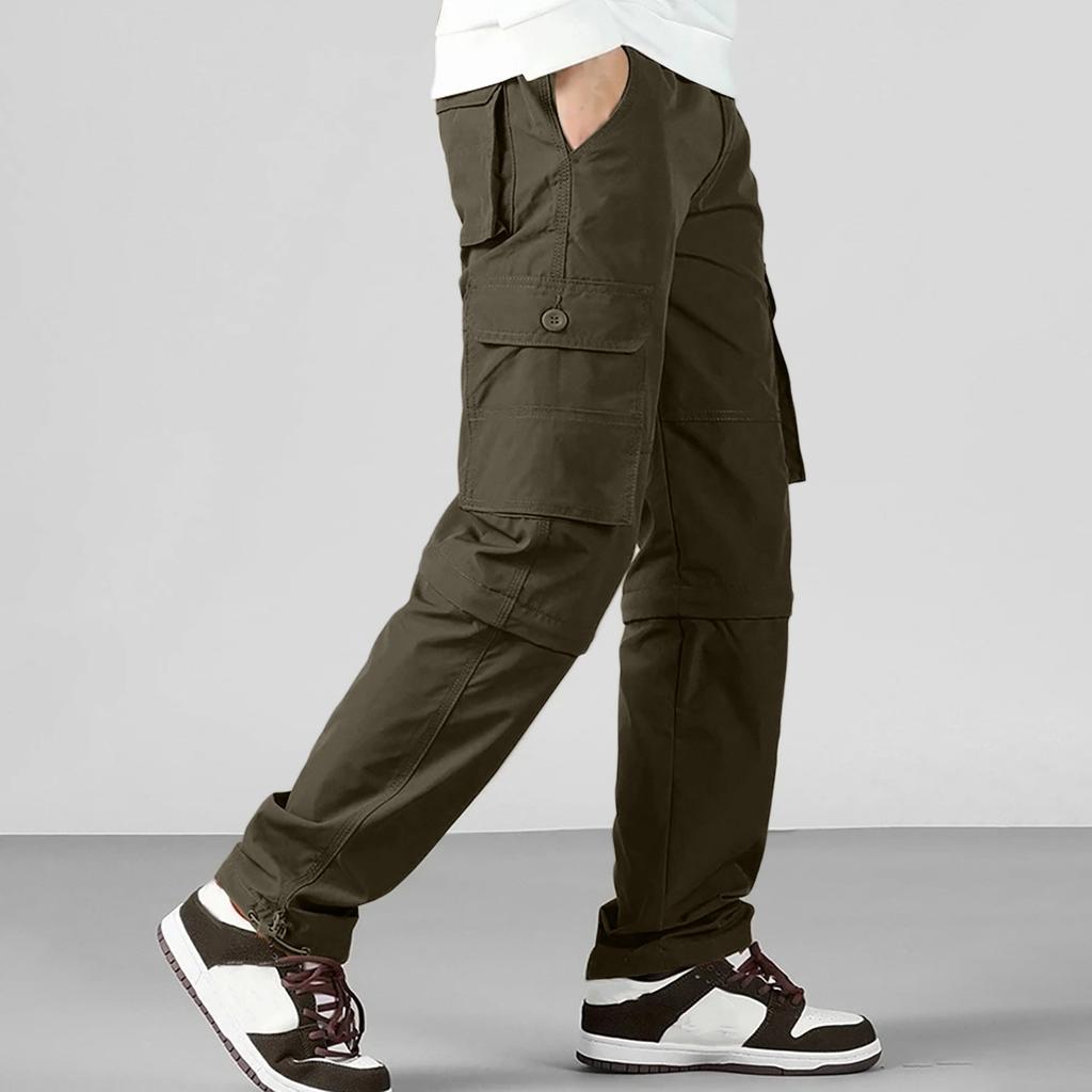 Men's And Women's Work Pants Outdoor Work Fishing Camping Waterproof Wear-resistant Multi-Pocket Work Pants (Detachable)