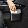 Cestino per rifiuti auto da appendere, contenitore per polvere e immondizia per veicolo, scatola portaoggetti in plastica, cestino quadrato a pressione, tipo auto, accessori per auto