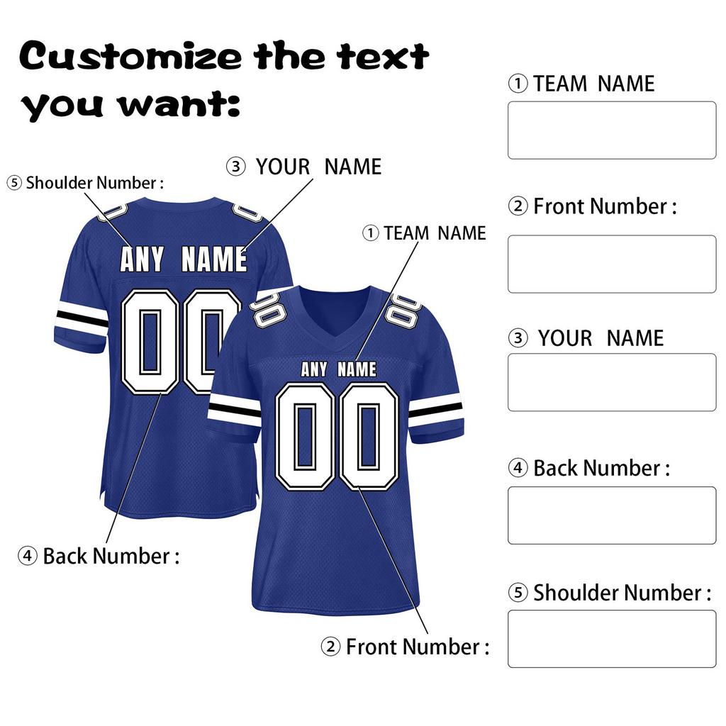 Custom Football Jerseys Personalized Printed Team Name & Number Sports Uniform For Men Women Youth
