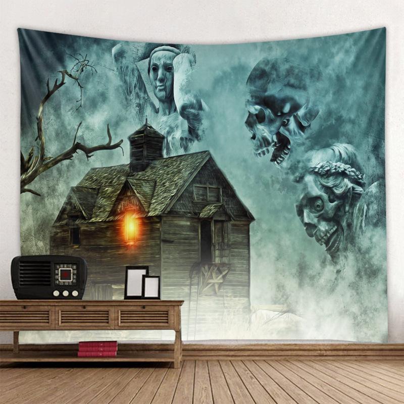 Halloween Wall Decor Backdrop  Party  Covering Tapestry Home Bar