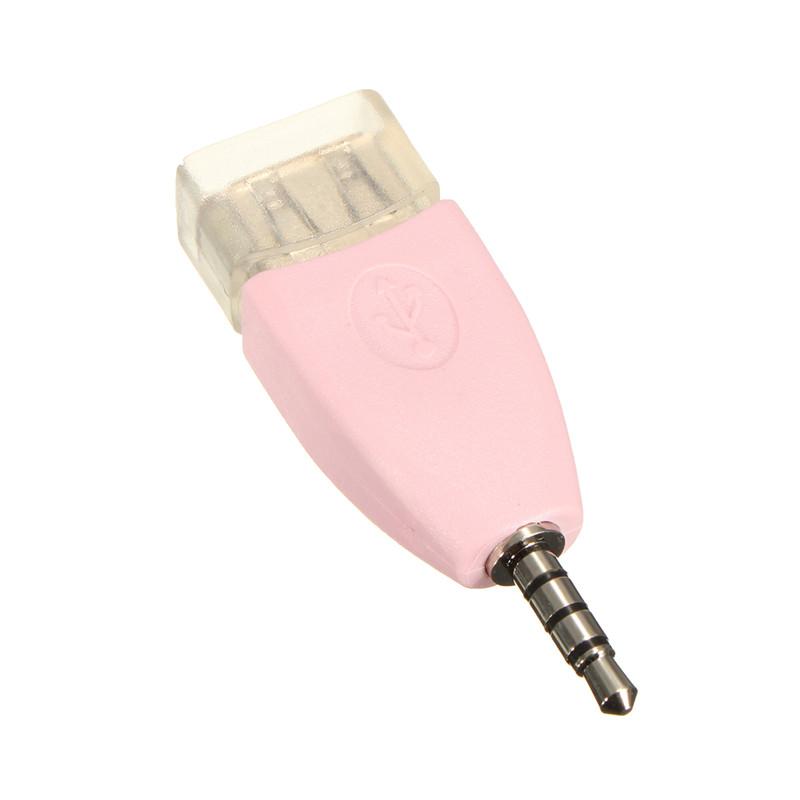 Audio Converter 3.5mm Male AUX Audio Plug Jack To USB 2.0 Female Converter Adapter for Car Audio